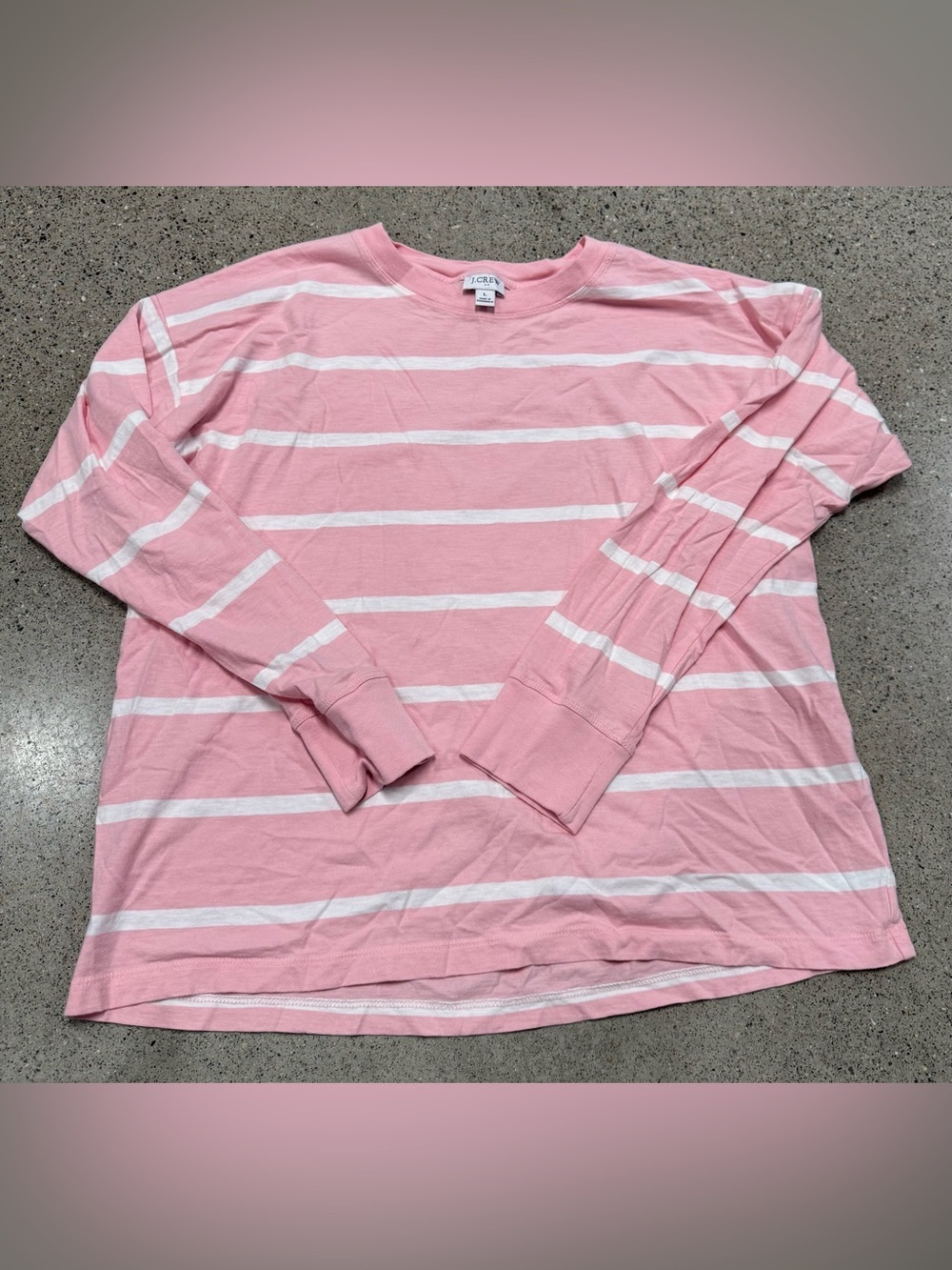 J.Crew Relaxed Long-Sleeve Boatneck T-Shirt In Stripe size Large